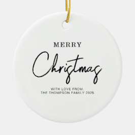 Ornamento De Cerâmica Natal clássico mínimo