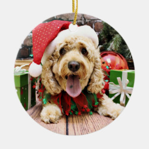 Ornamento De Cerâmica Natal - Cockapoo - Sadie