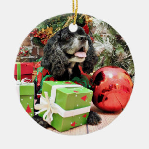 Ornamento De Cerâmica Natal - cocker spaniel - Marshall