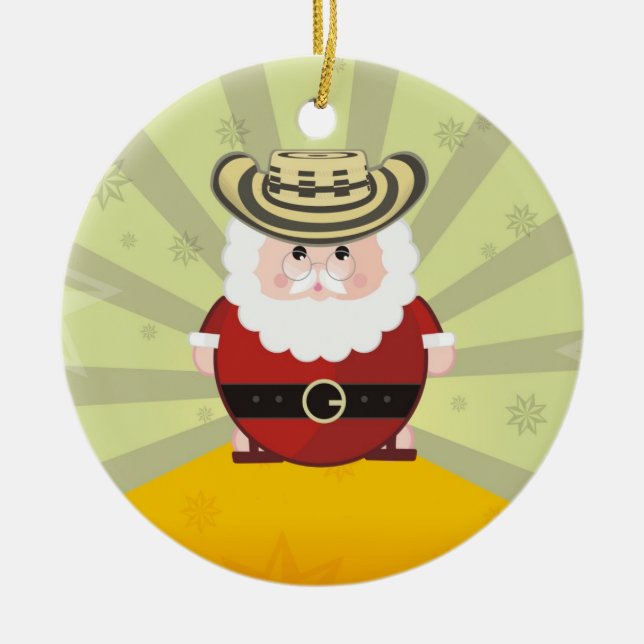 Ornamento De Cerâmica Natal colombiano (Frente)