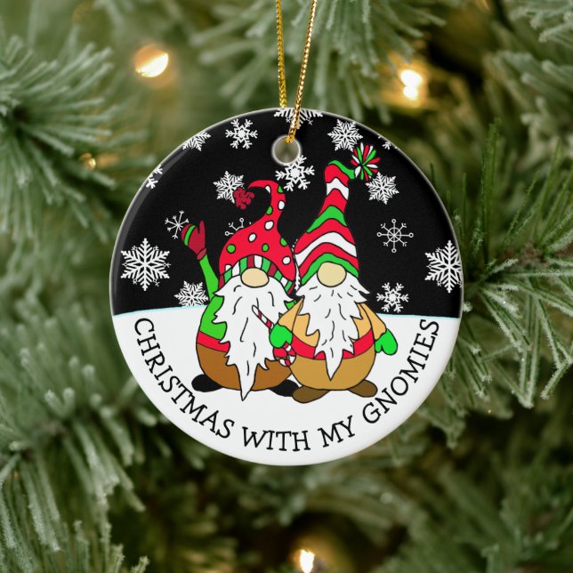 Ornamento De Cerâmica Natal com os meus Gnomos (Árvore)