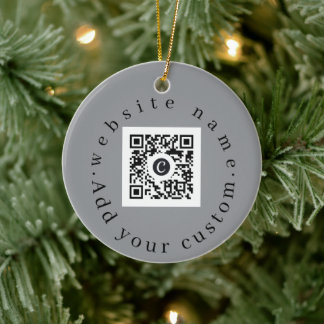 Ornamento De Cerâmica Natal com QR Code Personalizado