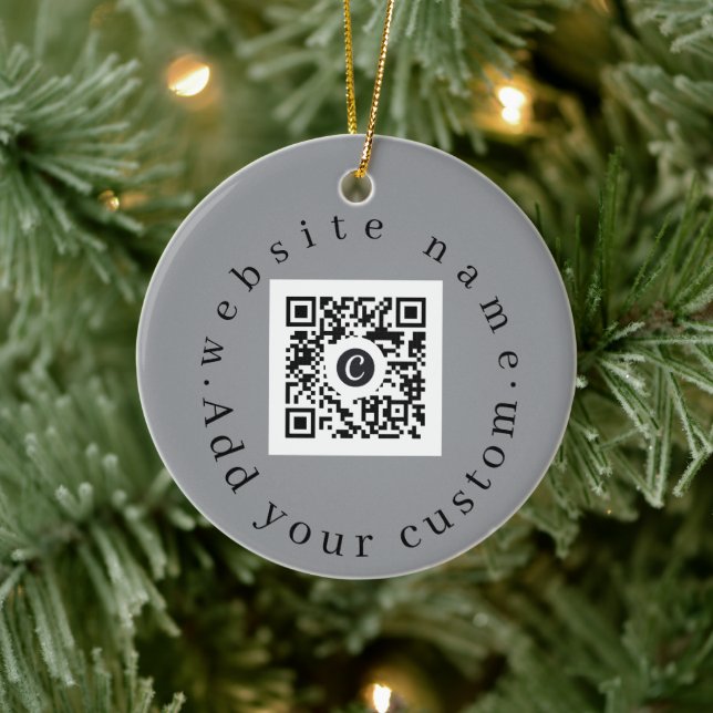 Ornamento De Cerâmica Natal com QR Code Personalizado (Árvore)