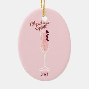Ornamento De Cerâmica Natal cor-de-rosa