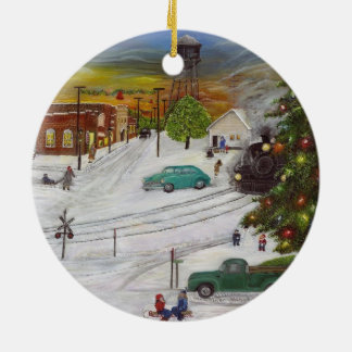 Ornamento De Cerâmica Natal da Cidade Natal