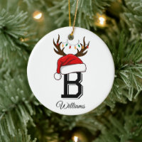 Natal da família Monogramas Santa Claus