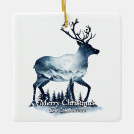 Ornamento De Cerâmica Natal da família Vintage Moderna e Simples