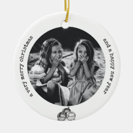 Ornamento De Cerâmica Natal da Imagem Original de Arte Negra Elegante