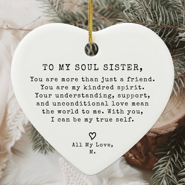 Ornamento De Cerâmica Natal da Irmã Mínima da Vintage Personalizada (Criador carregado)