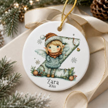 Natal das Fadas Aconchegantes Inicial Personalizad