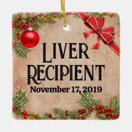 Ornamento De Cerâmica Natal de Destinatário de Transplante de Fotografia