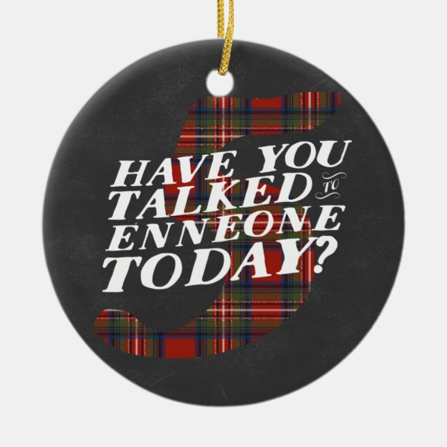 Ornamento De Cerâmica Natal de Enneagram 5 temático (Frente)