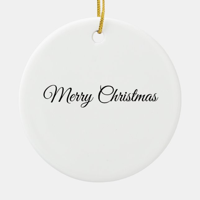 Ornamento De Cerâmica natal de fotos da família do lado de trás personal (Frente)