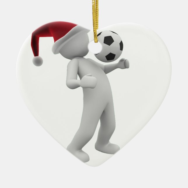 Ornamento De Cerâmica natal de futebol (Frente)