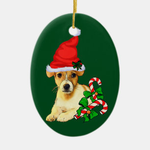 Ornamento De Cerâmica Natal de Jack Russell Terrier