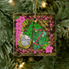 ORNAMENTO DE CERÂMICA NATAL DE MERCADORIAS PERSONALIZADO COM ÁRVORE XMAS