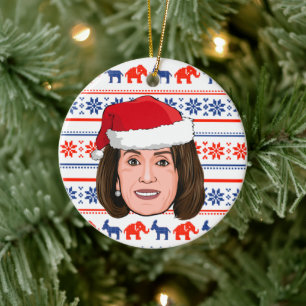 Ornamento De Cerâmica Natal de Nancy Pelosi