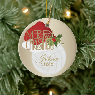 Ornamento De Cerâmica 🎄 Natal 🏐 de Voleibol