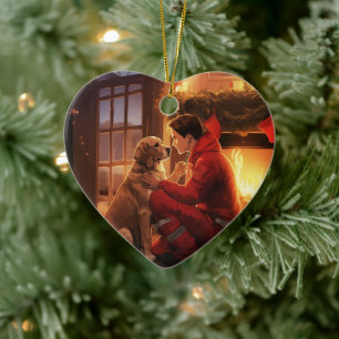 Ornamento De Cerâmica Natal do Beagle, Presente para Amante de Cachorro 