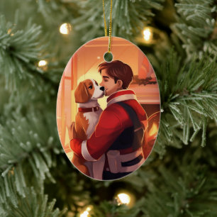 Ornamento De Cerâmica Natal do Beagle, Presente para Amante de Cães Bomb