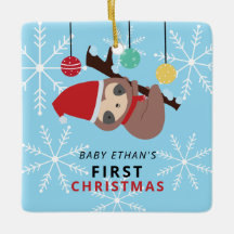 Natal do bebê Kawaii Sloth Feriado de inverno