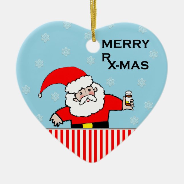 Ornamento De Cerâmica Natal do farmacêutico (Frente)