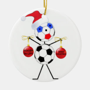 Ornamento De Cerâmica Natal do futebol