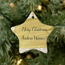 Ornamento De Cerâmica Natal do Guerreiro Scoliosis