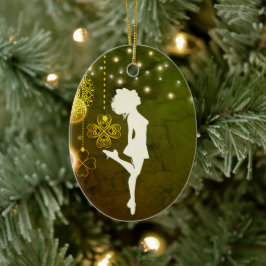Ornamento De Cerâmica Natal do Irish Dance Celtic Personalizado