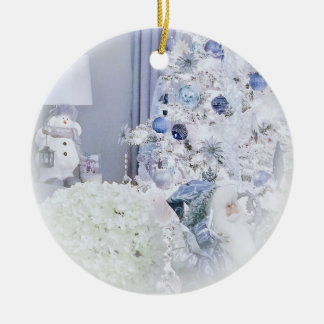 Ornamento De Cerâmica Natal do país das maravilhas do inverno