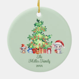 Ornamento De Cerâmica Natal do rato