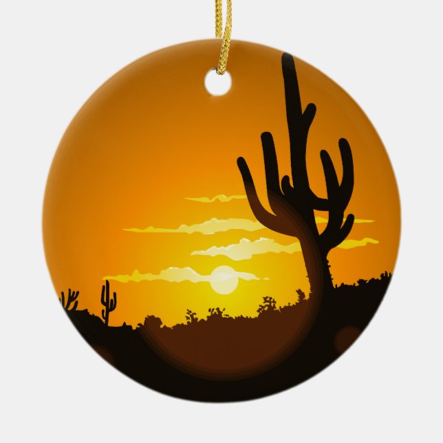 Ornamento De Cerâmica Natal do sudoeste (Frente)