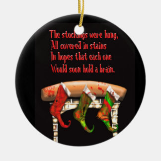 Ornamento De Cerâmica Natal do zombi