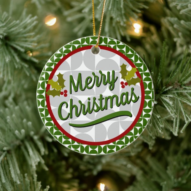 Ornamento De Cerâmica Natal e Hanukkah (Árvore)