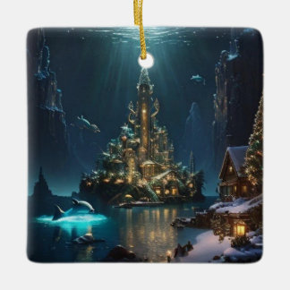 Ornamento De Cerâmica Natal Em Atlantis Ornament