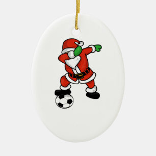 Ornamento De Cerâmica Natal feio T-shir da dança da solha do futebol de