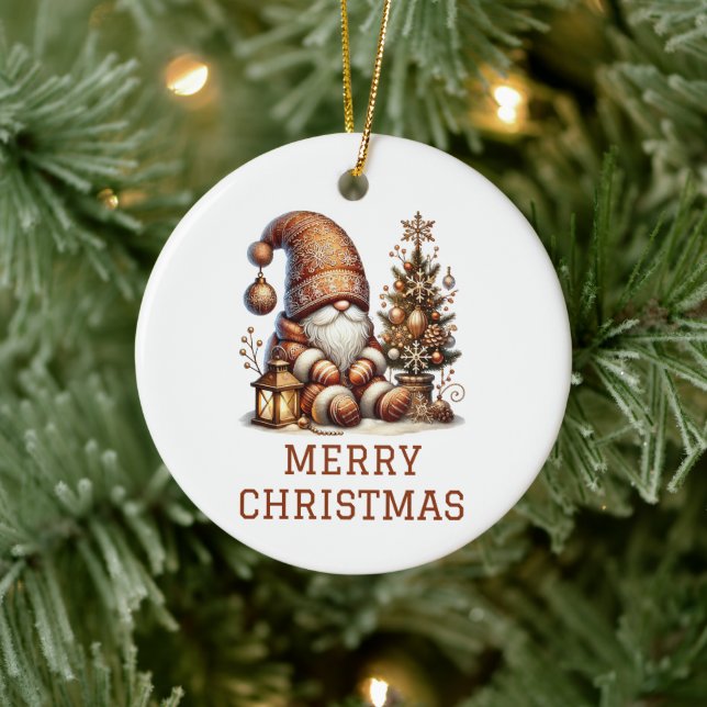 Ornamento De Cerâmica Natal Gnome Fofo de Natal (Árvore)