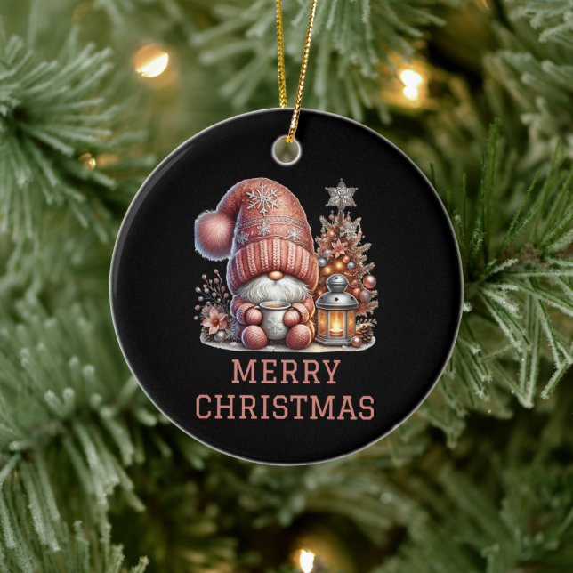 Ornamento De Cerâmica Natal Gnome Fofo de Natal (Árvore)
