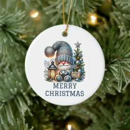 Ornamento De Cerâmica Natal Gnome Fofo de Natal