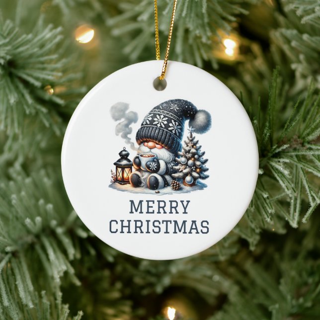 Ornamento De Cerâmica Natal Gnome Fofo de Natal (Árvore)
