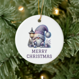Ornamento De Cerâmica Natal Gnome Fofo de Natal