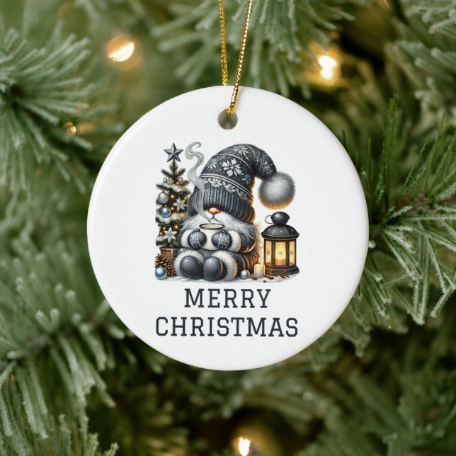 Ornamento De Cerâmica Natal Gnome Fofo de Natal (Árvore)