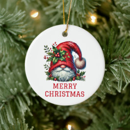 Ornamento De Cerâmica Natal Gnome Fofo de Natal