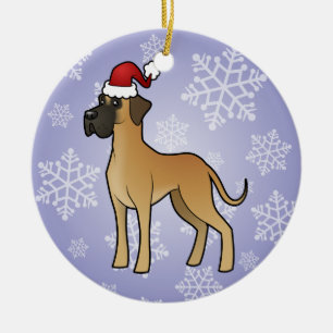 Ornamento De Cerâmica Natal great dane
