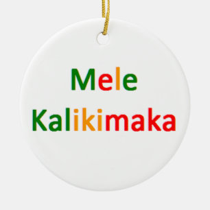 Ornamento De Cerâmica natal havaiano mele kalikimaka
