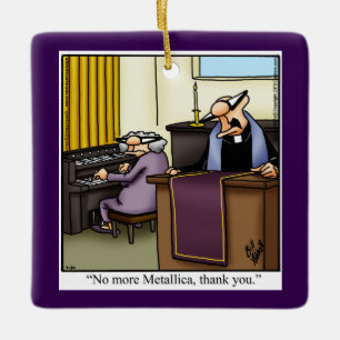 Ornamento De Cerâmica Natal Humor da Igreja Hilariante