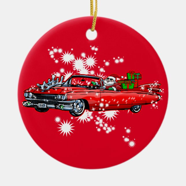 Ornamento De Cerâmica Natal legal! (Frente)