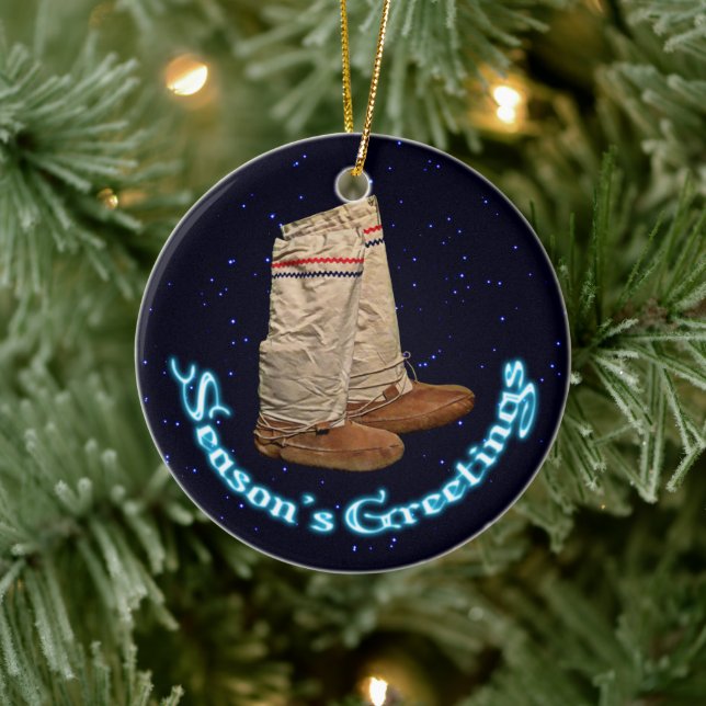 Ornamento De Cerâmica Natal Mukluks (Árvore)