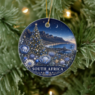 Ornamento De Cerâmica Natal na África do Sul Lembrança Cênica