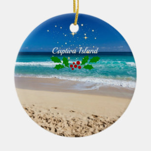 Ornamento De Cerâmica Natal na Ilha Captiva, Ornament da Flórida